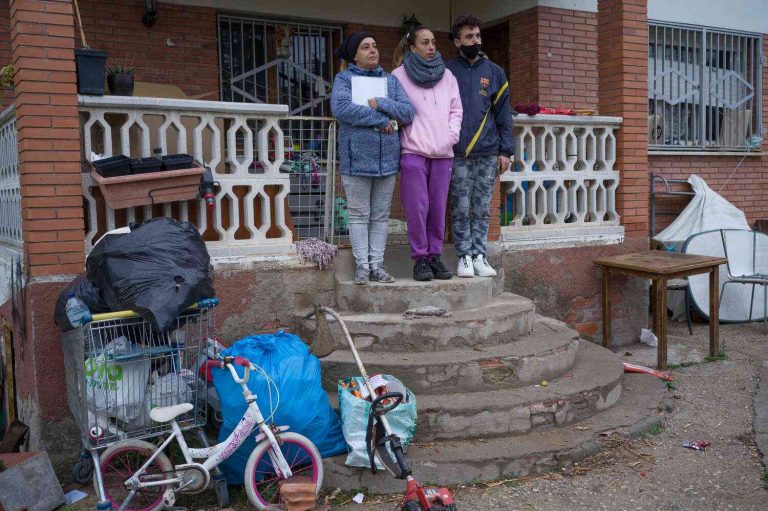 The 'residents' of a Spanish housing estate fight eviction