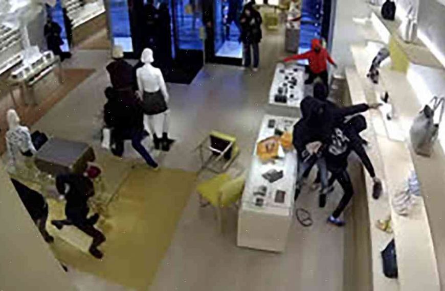 Armed robbers escape with $100,000 in Louis Vuitton merchandise after firing shots at store in Chicago